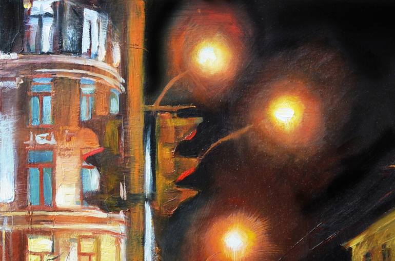 Original Fine Art Cities Painting by Ekaterina Lutokhina