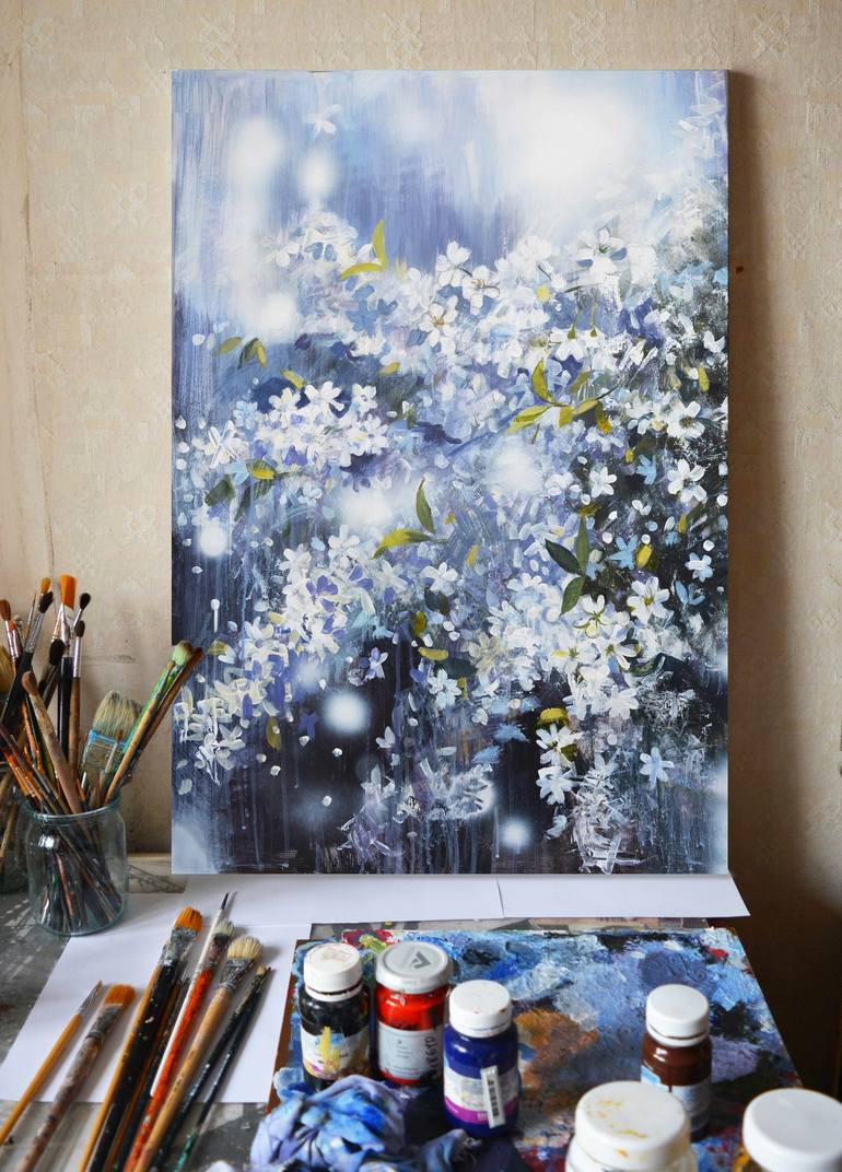 Original Fine Art Floral Painting by Ekaterina Lutokhina