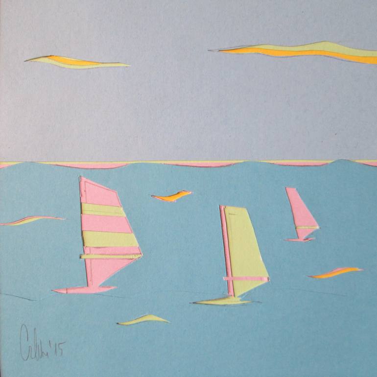 The regatta Collage by Sarkis Nersesyan 