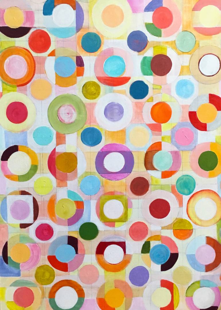 Original Abstract Geometric Painting by Benna Holden