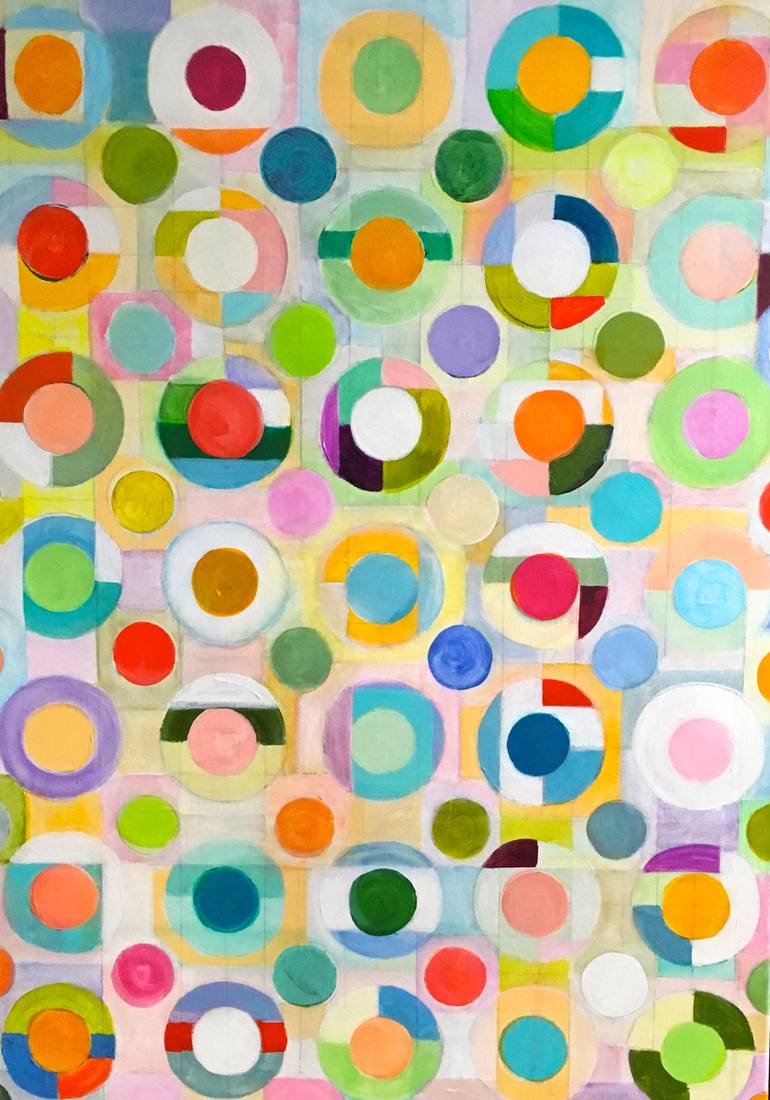 Original Abstract Geometric Painting by Benna Holden