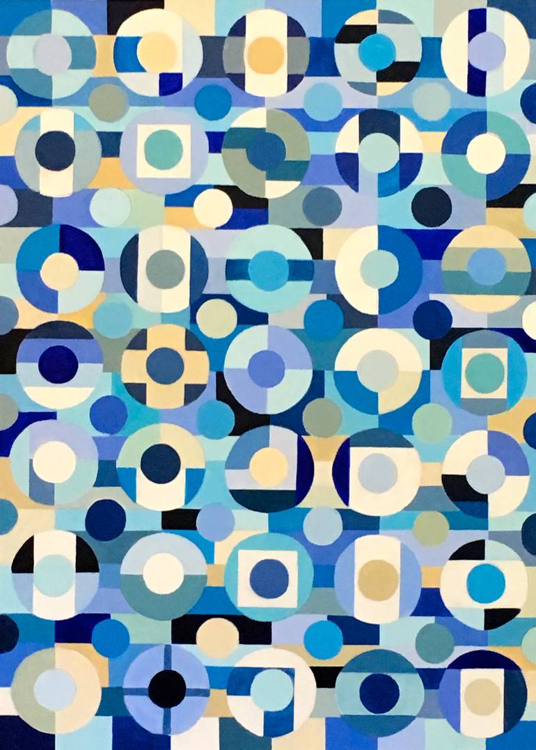 Original Abstract Geometric Painting by Benna Holden