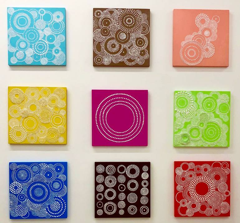 Original Abstract Geometric Painting by Benna Holden