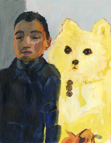 Print of Dogs Paintings by Shinichi Imanaka