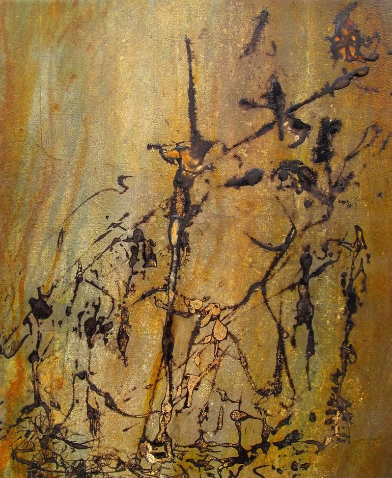 Original Abstract Expressionism Abstract Paintings by Mehdi Saadeti