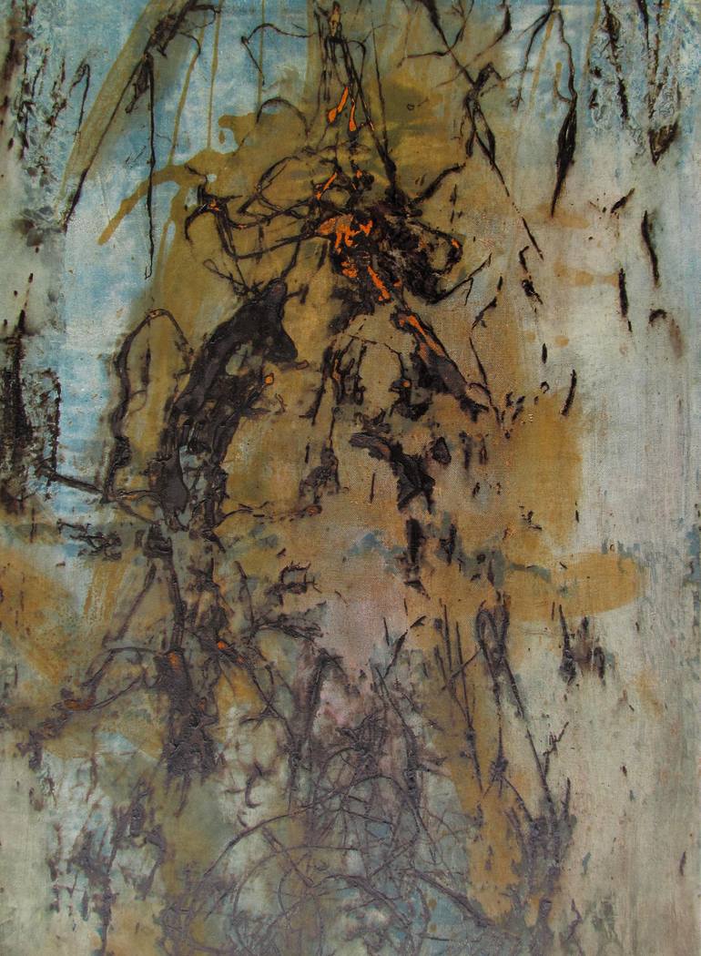 Original Abstract Expressionism Abstract Paintings by Mehdi Saadeti