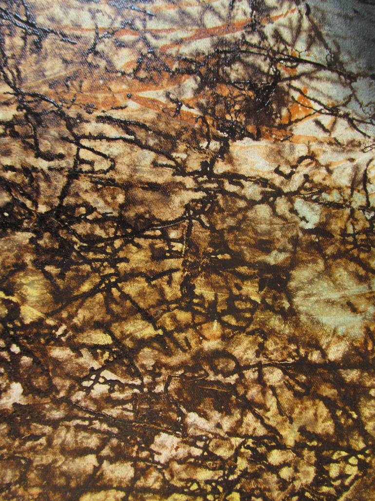 Original Abstract Expressionism Abstract Painting by Mehdi Saadeti