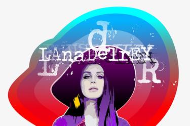 Lana Del Rey on Colorful Background thumb