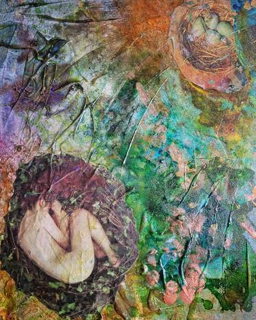 Original Surrealism Abstract Collage by Megan Ashman