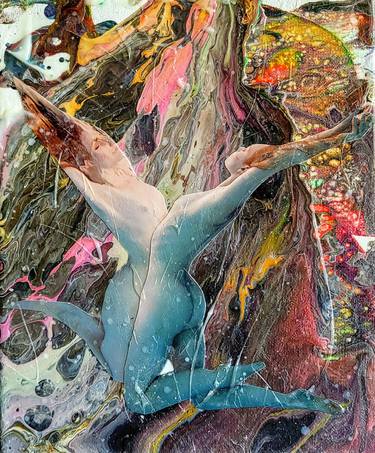 Original Abstract Expressionism Women Collage by Megan Ashman