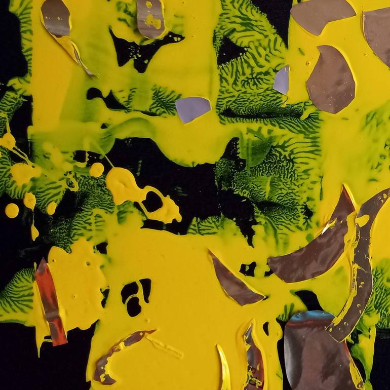 Original Abstract Expressionism Abstract Collage by Yu Polch