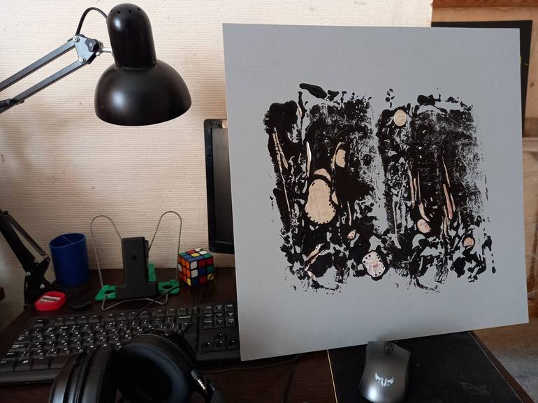 Original Abstract Expressionism Abstract Mixed Media by Yu Polch