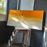The art painting at artist studio.