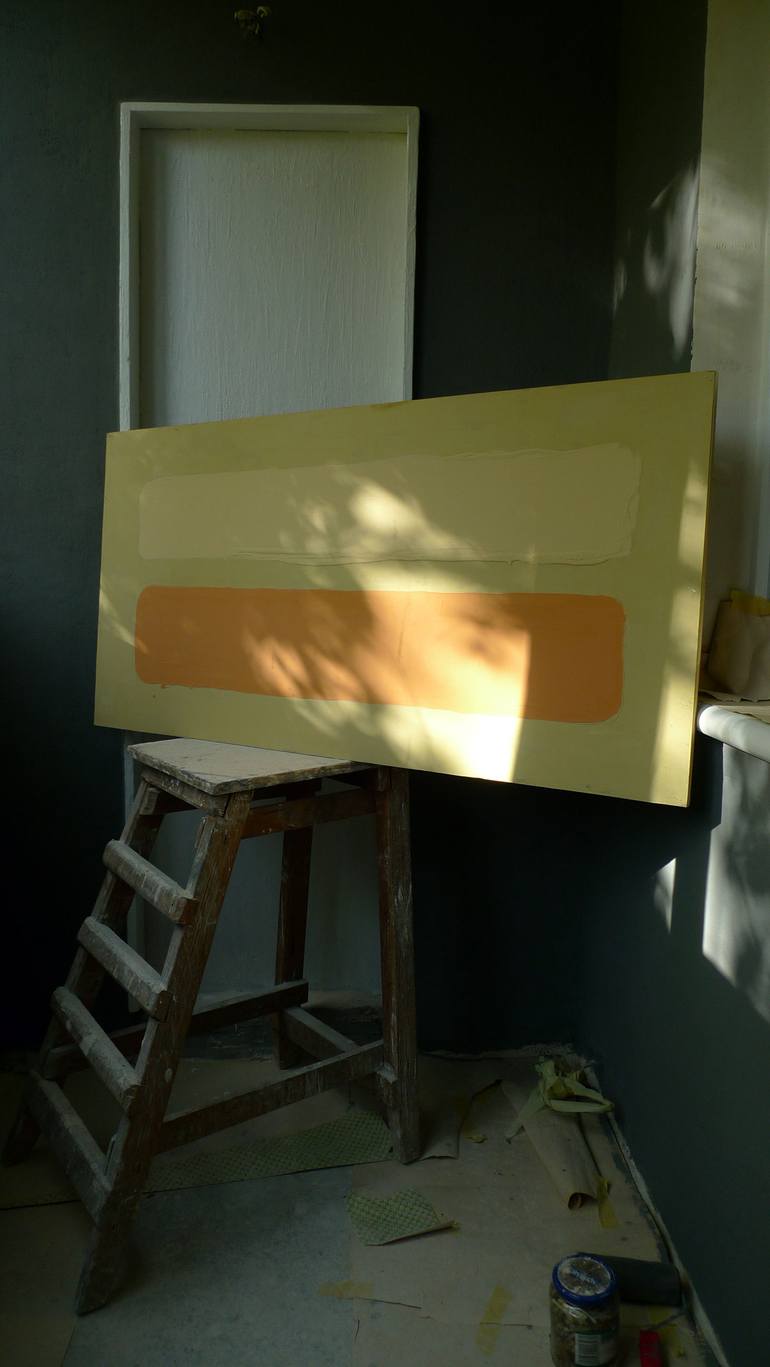 Original Abstract Geometric Painting by Yu Polch