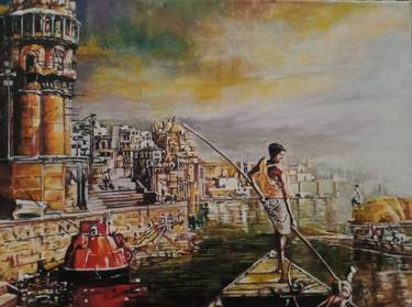 Original Fine Art Landscape Painting by Sriparna Ghose