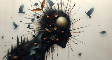 Original Abstract People Digital by Ildikó Baranyi