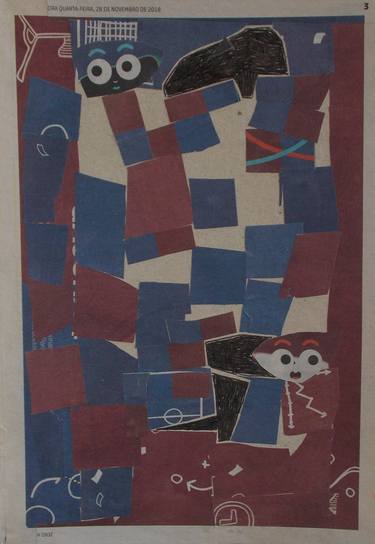 Print of Abstract Expressionism Geometric Collage by Ita Xavier