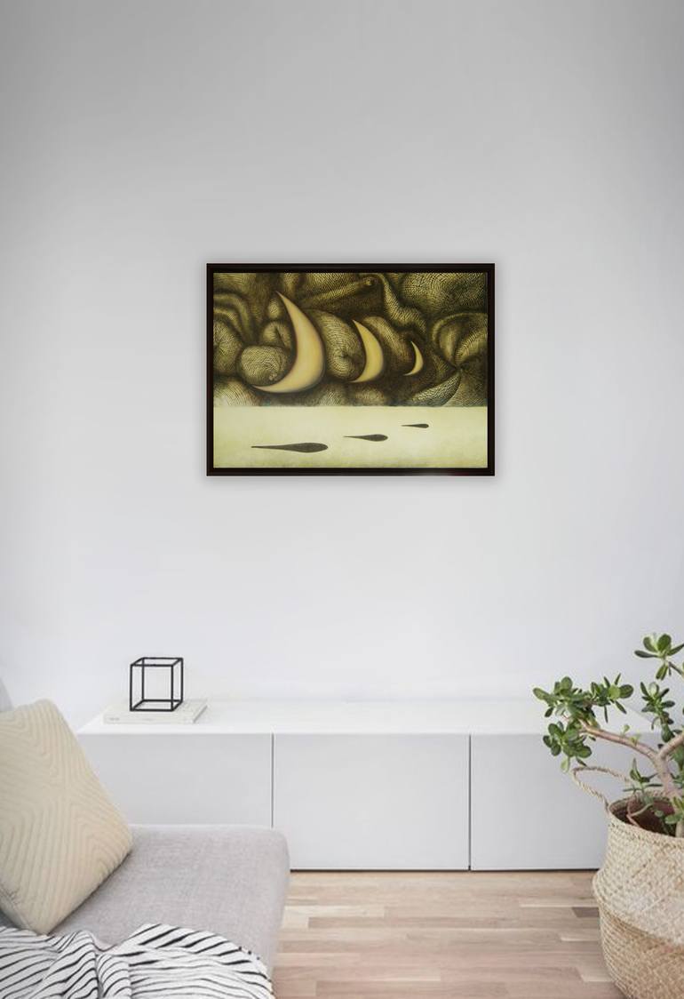Original Conceptual Landscape Painting by Alessia Delvecchio