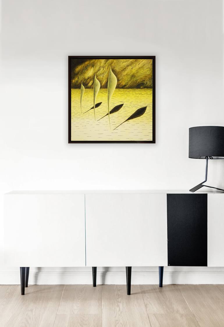 Original Conceptual Landscape Painting by Alessia Delvecchio