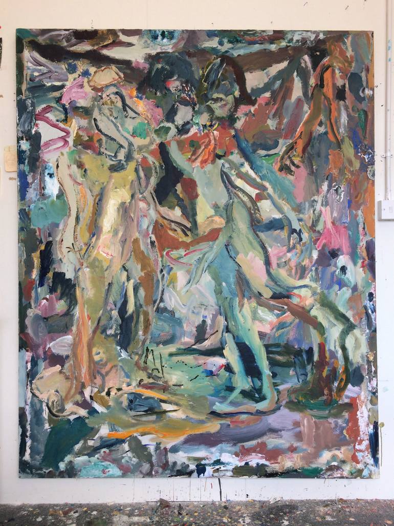 Original Abstract People Painting by Maarten Van Den Bos