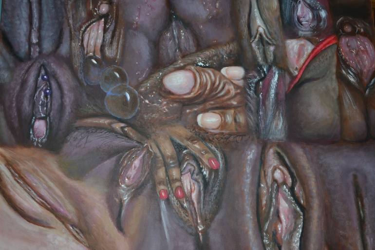 Viva la vulva uncharted space painting by elena romanovskaya.