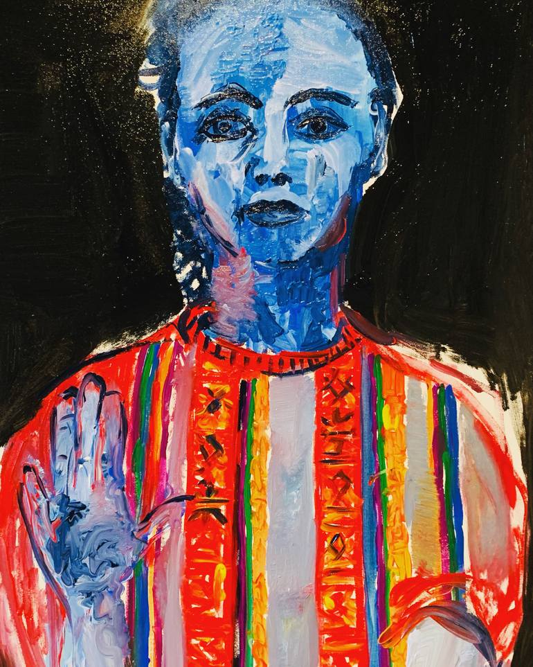 Original People Painting by Emma Watson  Portraiture Art on Canvas  Self portrait