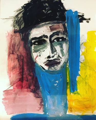 Original Abstract Expressionism People Paintings by Emma Watson