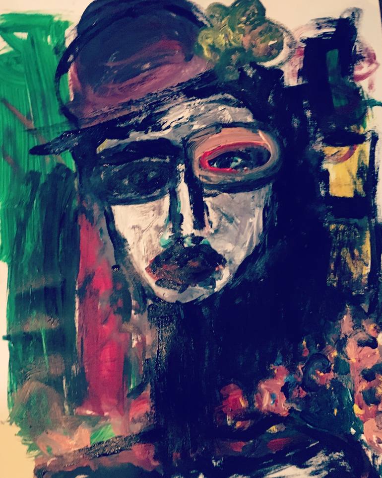Original People Painting by Emma Watson  Abstract Expressionism Art on Paper  Another lifetime