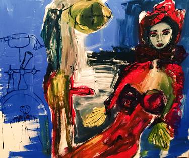 Original Abstract Expressionism Fashion Paintings by Emma Watson