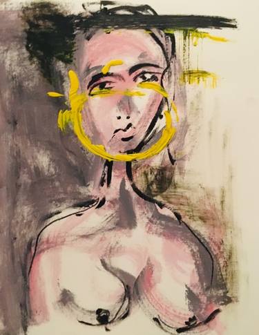 Original Abstract Expressionism Nude Paintings by Emma Watson