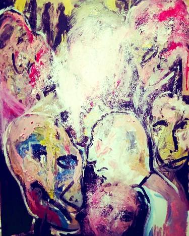 Original Abstract Expressionism People Paintings by Emma Watson