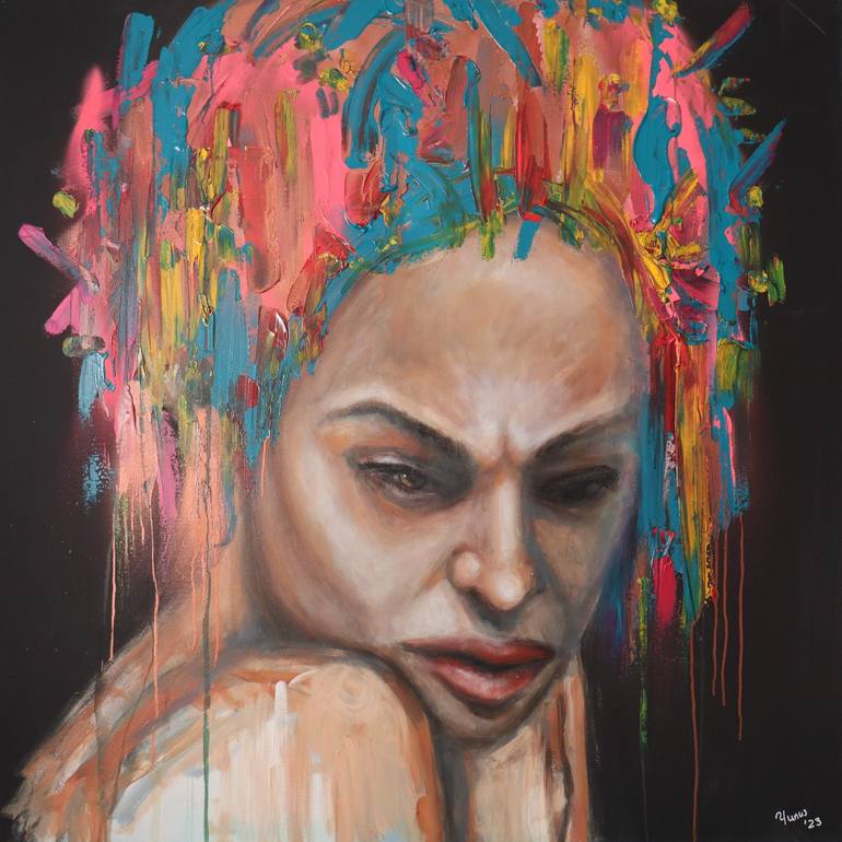 Portrait of an Acceptance Painting by Yunus Chkirate | Saatchi Art