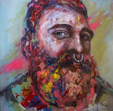 Original Portraiture Portrait Paintings by Yunus Chkirate