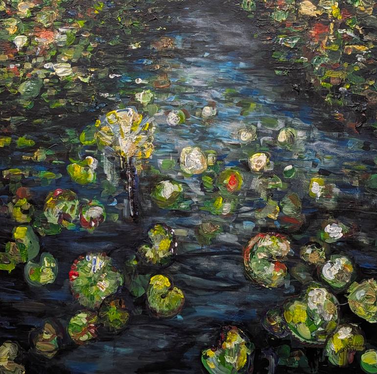 Original Landscape Painting by Yunus Chkirate | Abstract Expressionism Art on Canvas | YUNUS2 - Golden Gate Park Moment