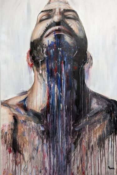 Original Abstract Expressionism Portrait Paintings by Yunus Chkirate