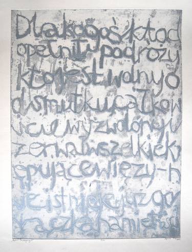 Original Figurative Typography Printmaking by Agnieszka Skopinska