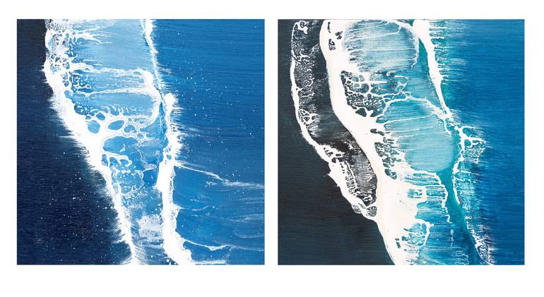Print of Abstract Seascape Paintings by Milena Gaytandzhieva