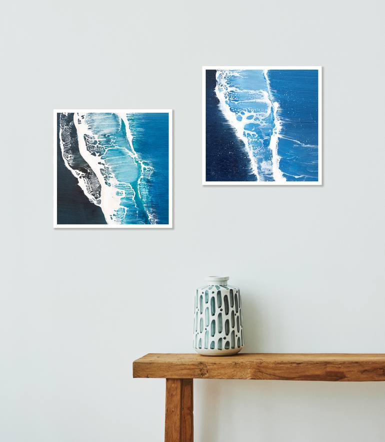 Original Abstract Seascape Painting by Milena Gaytandzhieva