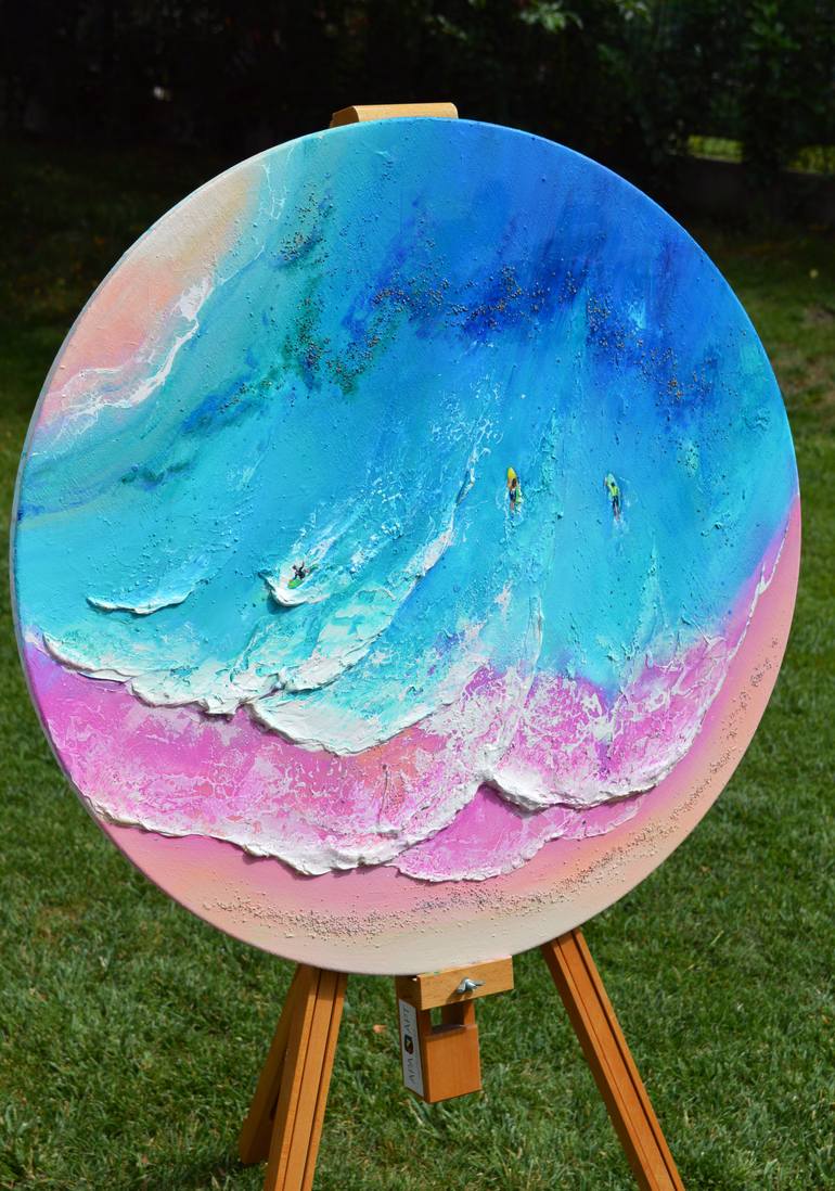 Original Abstract Seascape Painting by Milena Gaytandzhieva