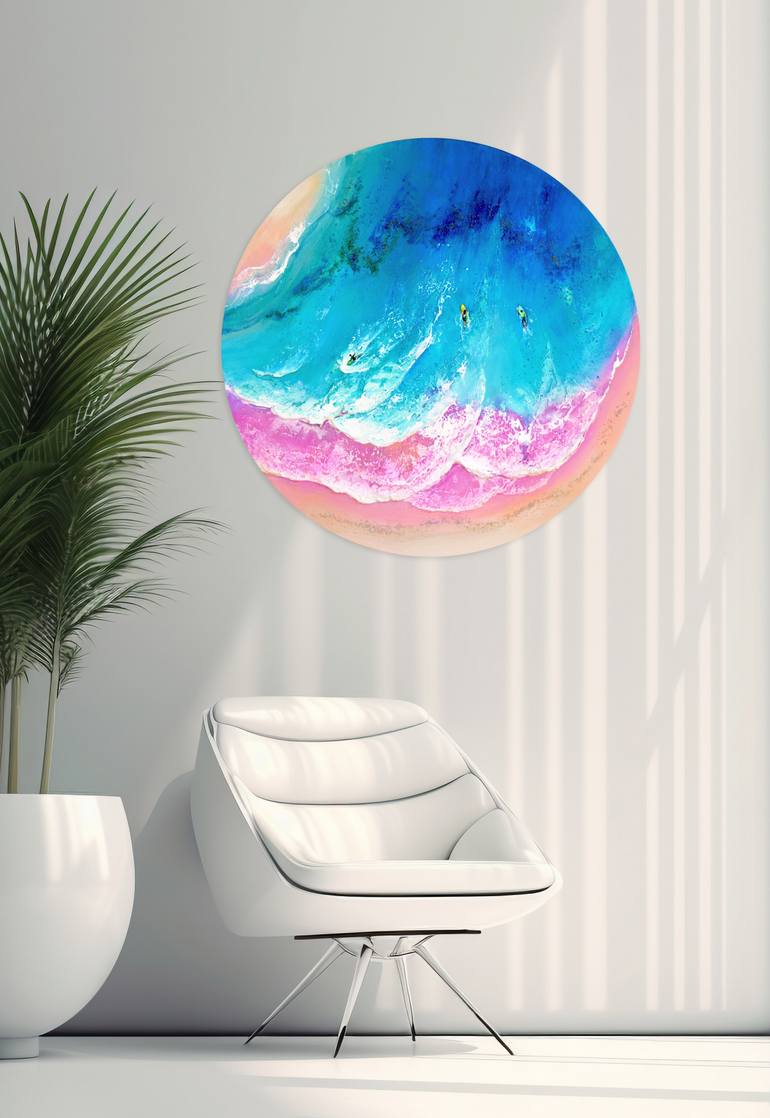 Original Abstract Seascape Painting by Milena Gaytandzhieva