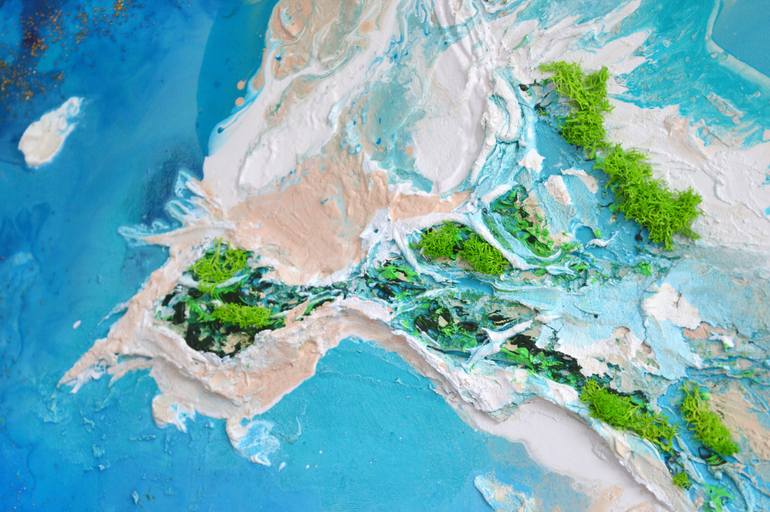 Original Abstract Seascape Painting by Milena Gaytandzhieva
