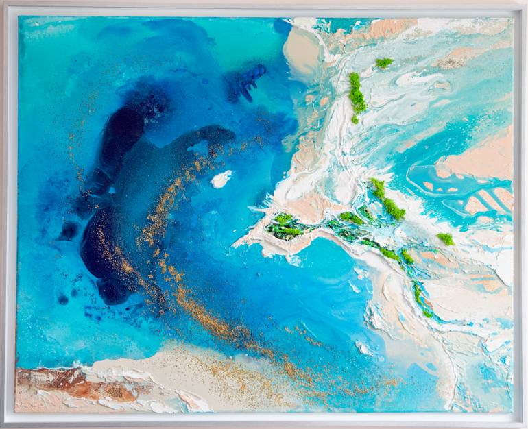 Original Abstract Seascape Painting by Milena Gaytandzhieva