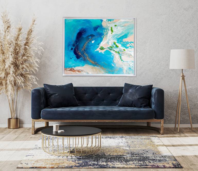 Original Abstract Seascape Painting by Milena Gaytandzhieva