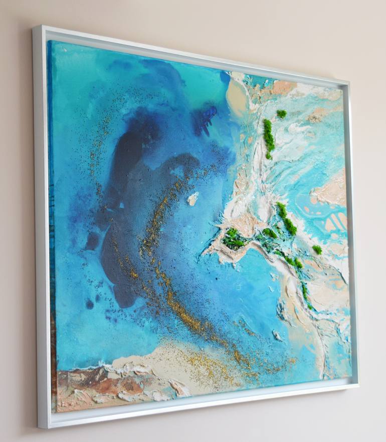 Original Abstract Seascape Painting by Milena Gaytandzhieva