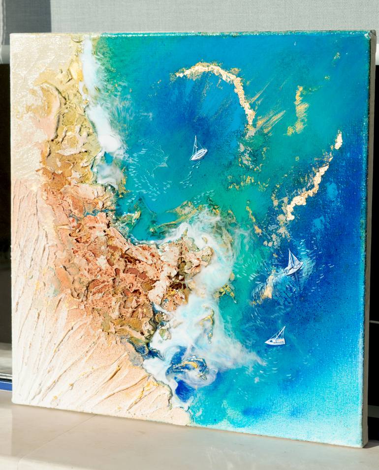 Original Abstract Seascape Painting by Milena Gaytandzhieva