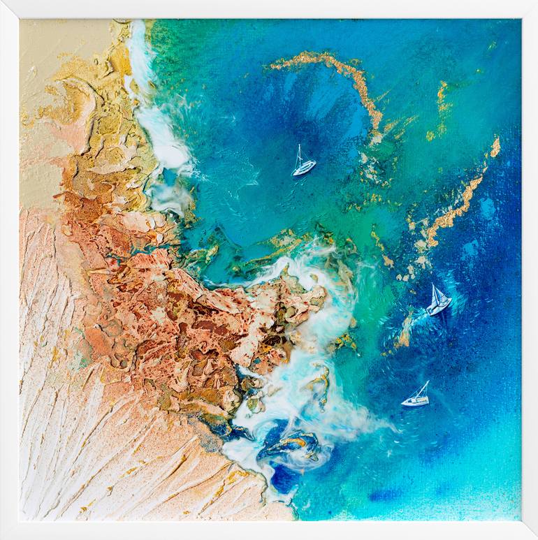 Original Abstract Seascape Painting by Milena Gaytandzhieva