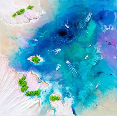 Original Abstract Seascape Paintings by Milena Gaytandzhieva
