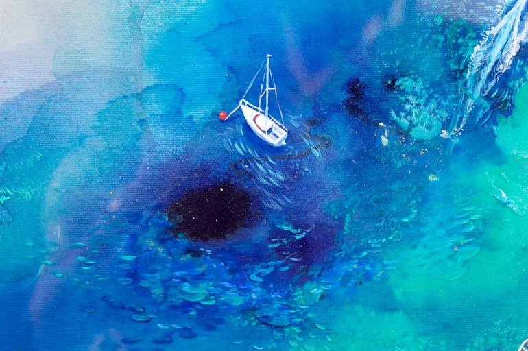 Original Abstract Seascape Painting by Milena Gaytandzhieva