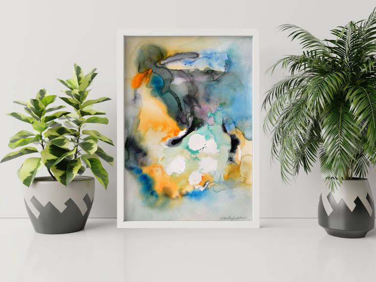 Original Abstract Expressionism Abstract Painting by Milena Gaytandzhieva