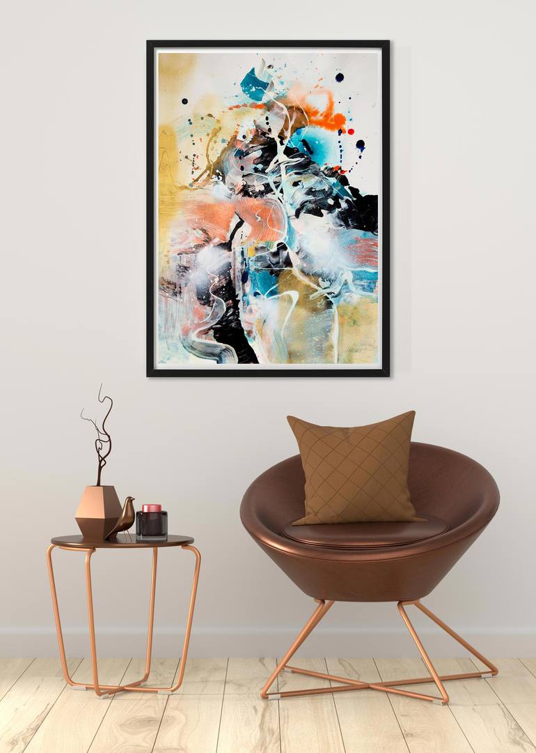 Original Abstract Expressionism Abstract Painting by Milena Gaytandzhieva